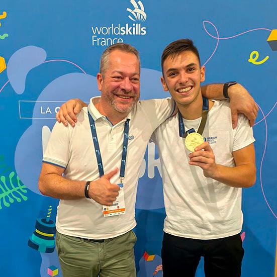 Axel Bezias et son formateur Thierry Bricard